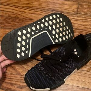 Adidas Black Blue Pink and White Boost Sneakers